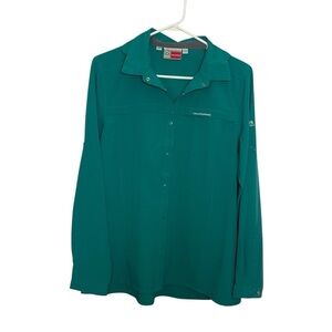Craghoppers Insect Shield Button Down Shirt Green Women’s 12